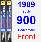 Front Wiper Blade Pack for 1989 Saab 900 - Vision Saver