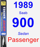 Passenger Wiper Blade for 1989 Saab 900 - Vision Saver