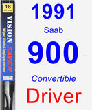 Driver Wiper Blade for 1991 Saab 900 - Vision Saver