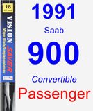 Passenger Wiper Blade for 1991 Saab 900 - Vision Saver