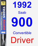 Driver Wiper Blade for 1992 Saab 900 - Vision Saver