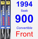Front Wiper Blade Pack for 1994 Saab 900 - Vision Saver