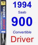 Driver Wiper Blade for 1994 Saab 900 - Vision Saver