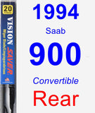 Rear Wiper Blade for 1994 Saab 900 - Vision Saver