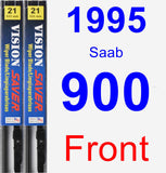 Front Wiper Blade Pack for 1995 Saab 900 - Vision Saver