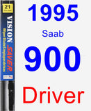 Driver Wiper Blade for 1995 Saab 900 - Vision Saver