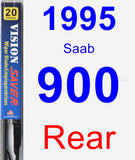 Rear Wiper Blade for 1995 Saab 900 - Vision Saver