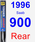 Rear Wiper Blade for 1996 Saab 900 - Vision Saver