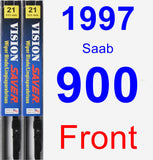 Front Wiper Blade Pack for 1997 Saab 900 - Vision Saver