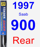Rear Wiper Blade for 1997 Saab 900 - Vision Saver