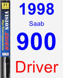 Driver Wiper Blade for 1998 Saab 900 - Vision Saver
