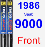 Front Wiper Blade Pack for 1986 Saab 9000 - Vision Saver