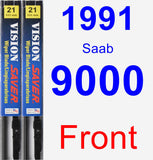 Front Wiper Blade Pack for 1991 Saab 9000 - Vision Saver