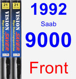 Front Wiper Blade Pack for 1992 Saab 9000 - Vision Saver