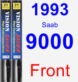 Front Wiper Blade Pack for 1993 Saab 9000 - Vision Saver