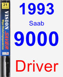 Driver Wiper Blade for 1993 Saab 9000 - Vision Saver