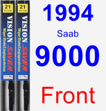 Front Wiper Blade Pack for 1994 Saab 9000 - Vision Saver