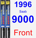 Front Wiper Blade Pack for 1996 Saab 9000 - Vision Saver