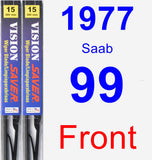 Front Wiper Blade Pack for 1977 Saab 99 - Vision Saver