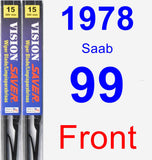 Front Wiper Blade Pack for 1978 Saab 99 - Vision Saver