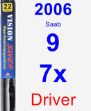 Driver Wiper Blade for 2006 Saab 9-7x - Vision Saver