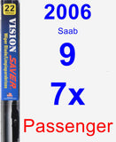 Passenger Wiper Blade for 2006 Saab 9-7x - Vision Saver