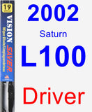 Driver Wiper Blade for 2002 Saturn L100 - Vision Saver