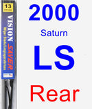 Rear Wiper Blade for 2000 Saturn LS - Vision Saver