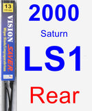 Rear Wiper Blade for 2000 Saturn LS1 - Vision Saver