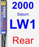 Rear Wiper Blade for 2000 Saturn LW1 - Vision Saver