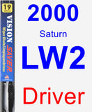 Driver Wiper Blade for 2000 Saturn LW2 - Vision Saver