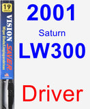 Driver Wiper Blade for 2001 Saturn LW300 - Vision Saver