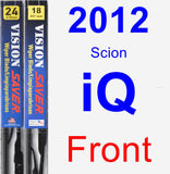 Front Wiper Blade Pack for 2012 Scion iQ - Vision Saver