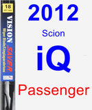 Passenger Wiper Blade for 2012 Scion iQ - Vision Saver