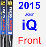 Front Wiper Blade Pack for 2015 Scion iQ - Vision Saver