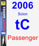 Passenger Wiper Blade for 2006 Scion tC - Vision Saver