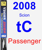 Passenger Wiper Blade for 2008 Scion tC - Vision Saver