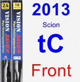 Front Wiper Blade Pack for 2013 Scion tC - Vision Saver