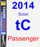 Passenger Wiper Blade for 2014 Scion tC - Vision Saver