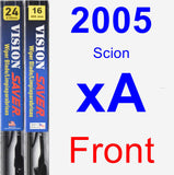 Front Wiper Blade Pack for 2005 Scion xA - Vision Saver