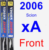 Front Wiper Blade Pack for 2006 Scion xA - Vision Saver