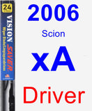 Driver Wiper Blade for 2006 Scion xA - Vision Saver