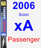 Passenger Wiper Blade for 2006 Scion xA - Vision Saver