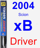 Driver Wiper Blade for 2004 Scion xB - Vision Saver