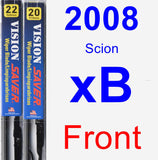 Front Wiper Blade Pack for 2008 Scion xB - Vision Saver