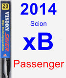 Passenger Wiper Blade for 2014 Scion xB - Vision Saver