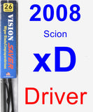 Driver Wiper Blade for 2008 Scion xD - Vision Saver