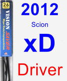 Driver Wiper Blade for 2012 Scion xD - Vision Saver