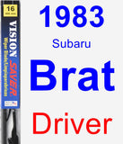 Driver Wiper Blade for 1983 Subaru Brat - Vision Saver