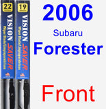 Front Wiper Blade Pack for 2006 Subaru Forester - Vision Saver